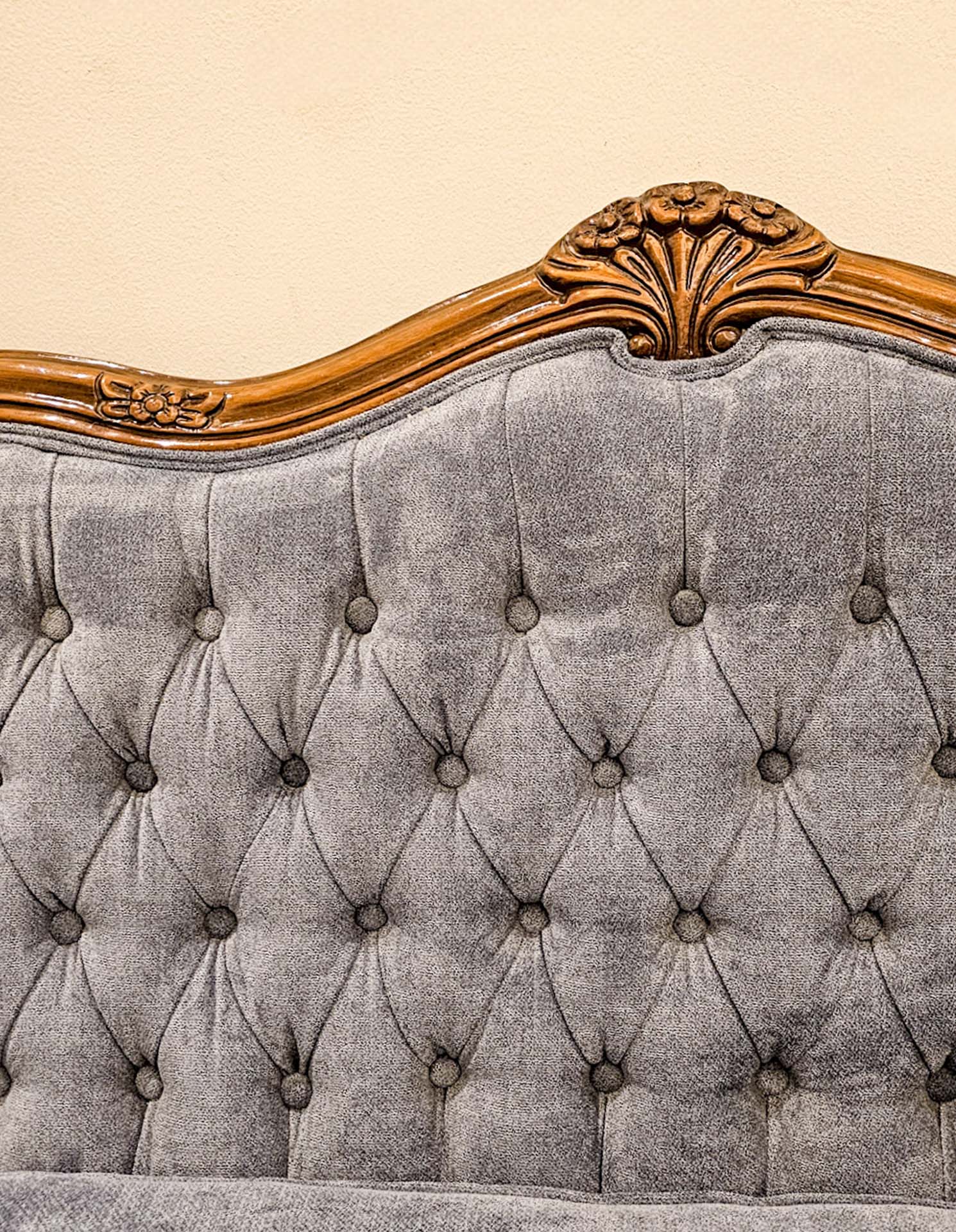 Vintage French Five Seater Sofa Set - Blue & Green