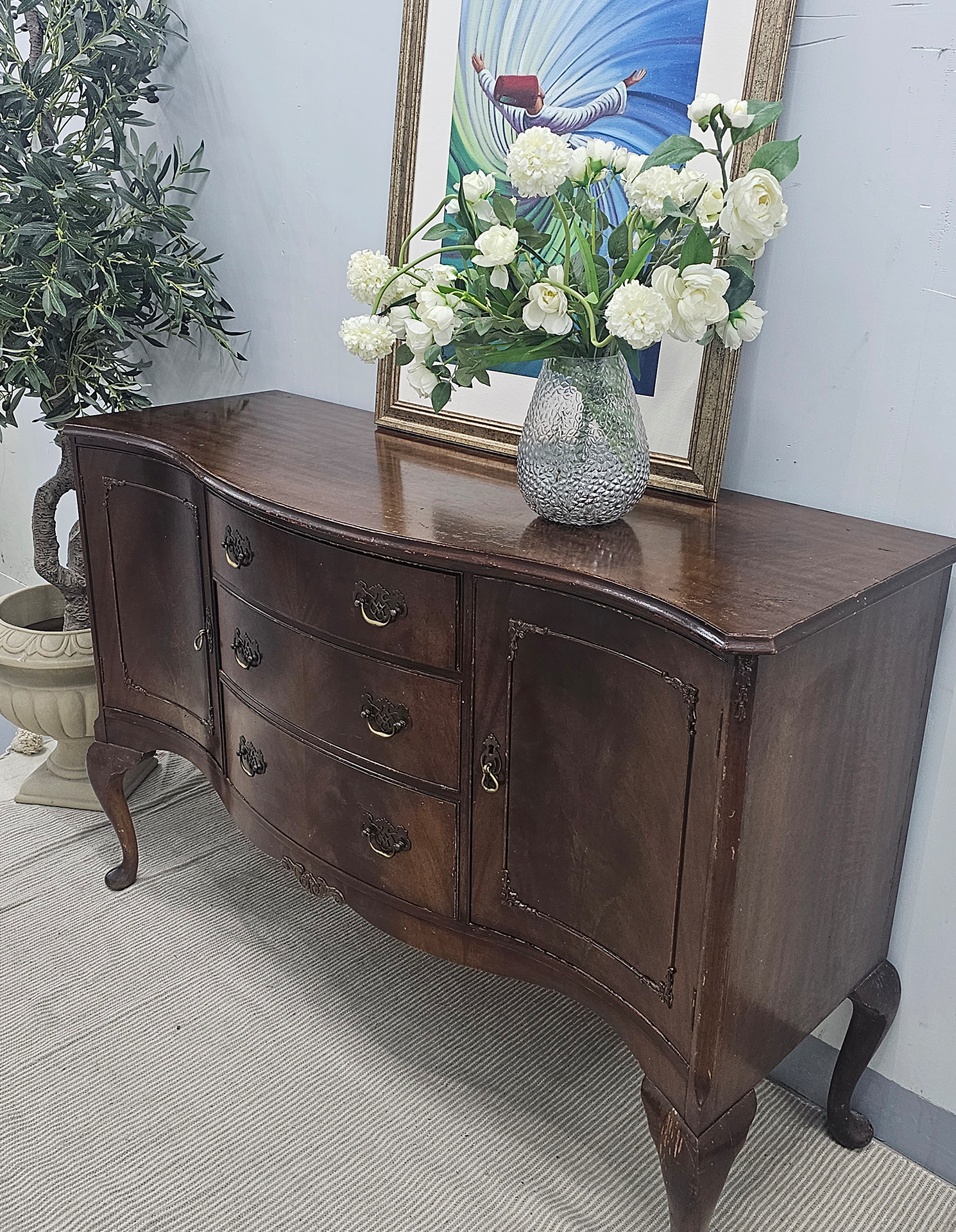 Mahogany Serpentine Sideboard