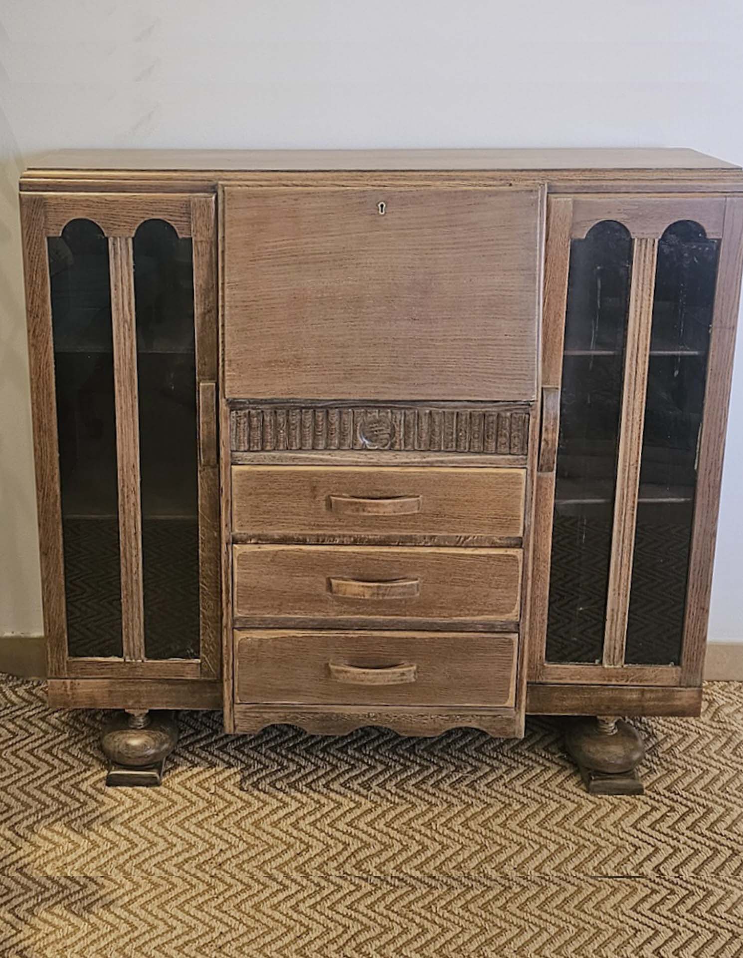 Art Deco Side by Side Cabinet, Circa 1930