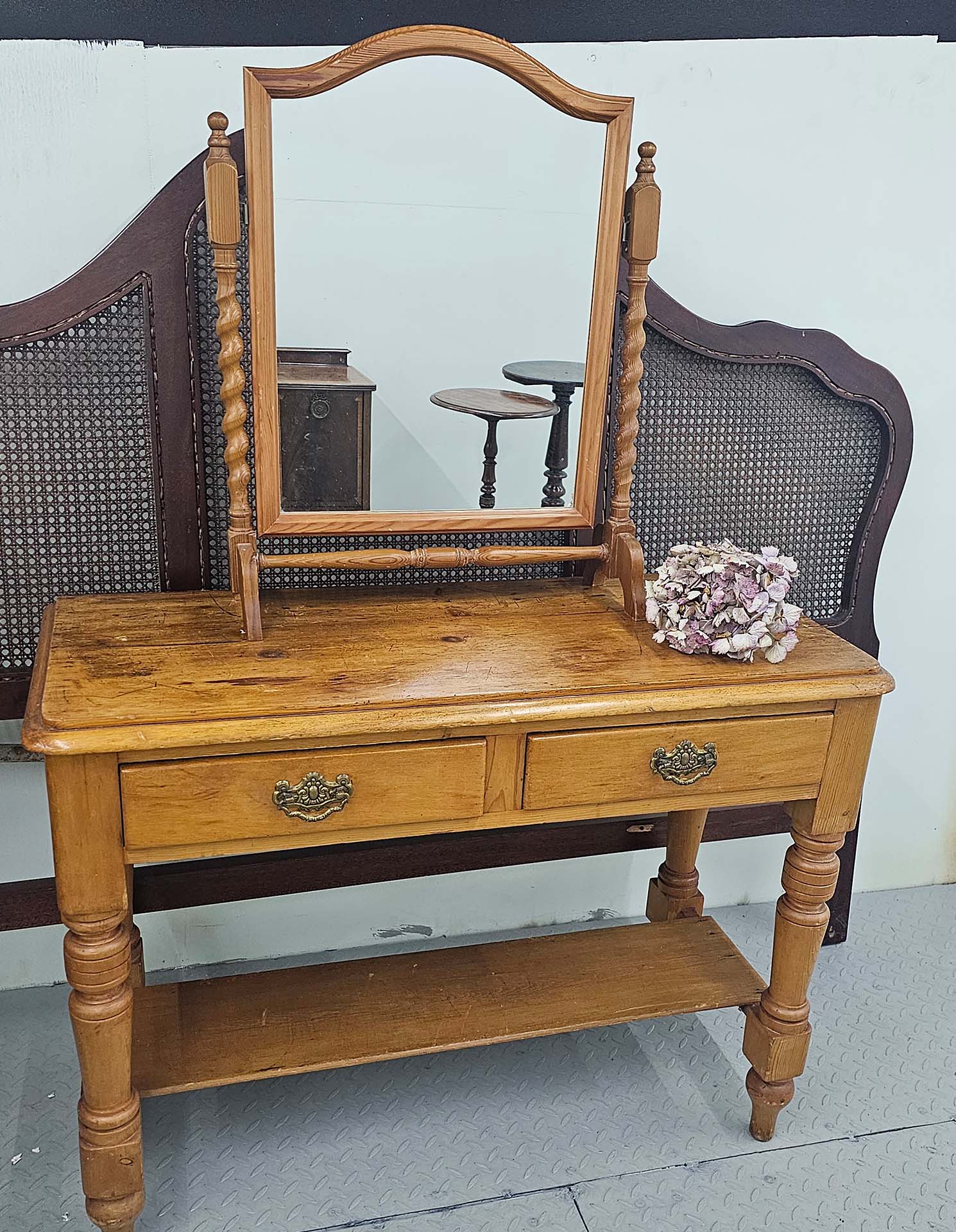 Vintage Pine Console (Mirror not included)