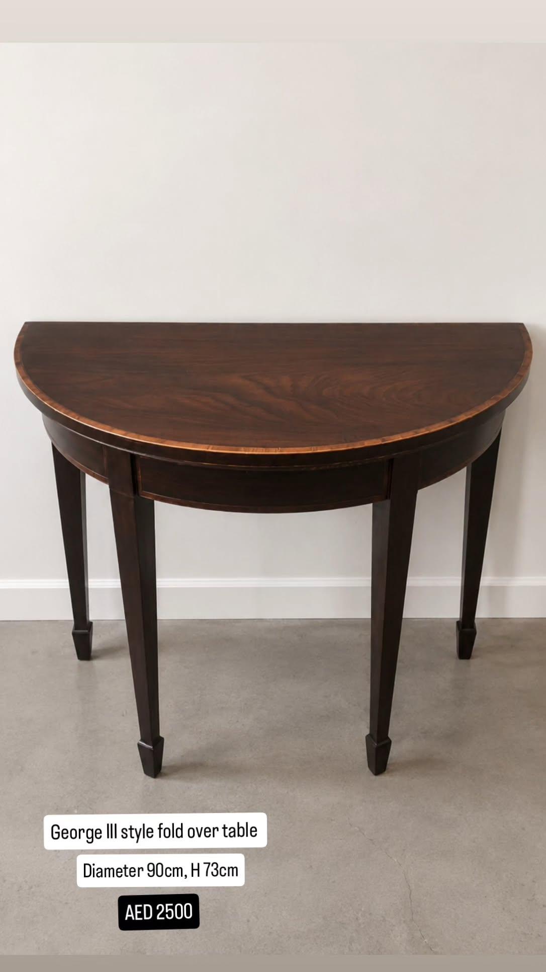 George III Style Mahogany Games Table