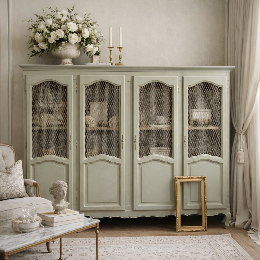 Louis XV–Style Four-Door Armoire
