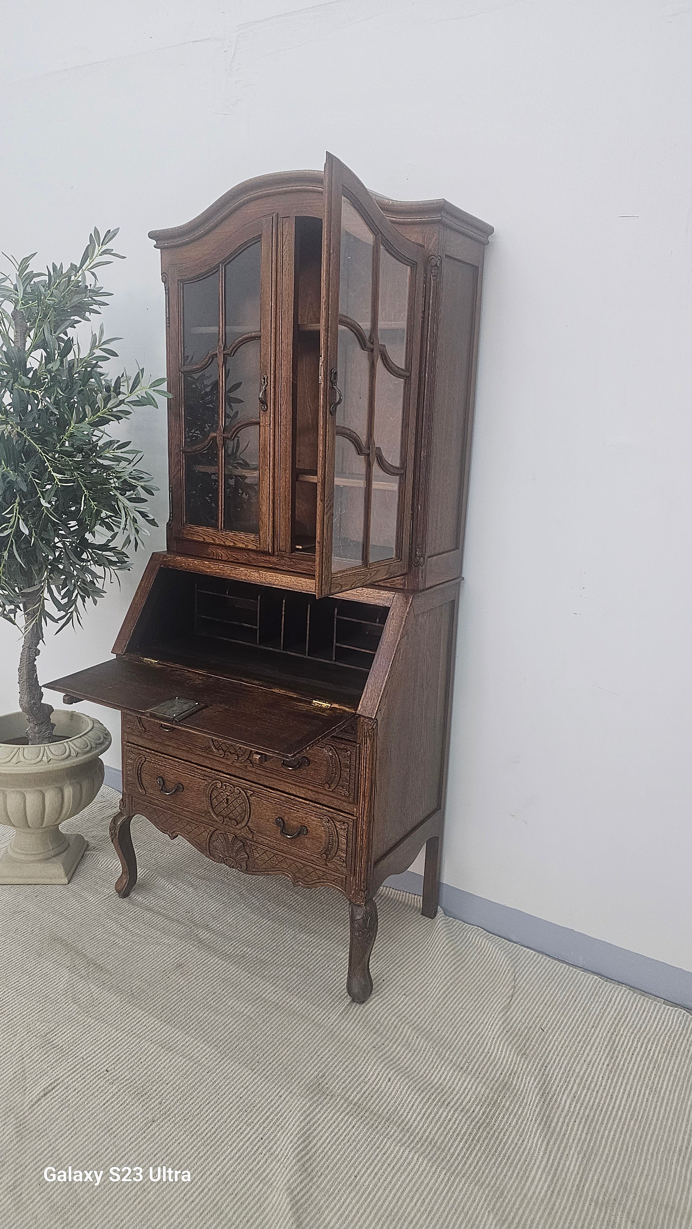 French Provincial Revival Bureau Bookcase