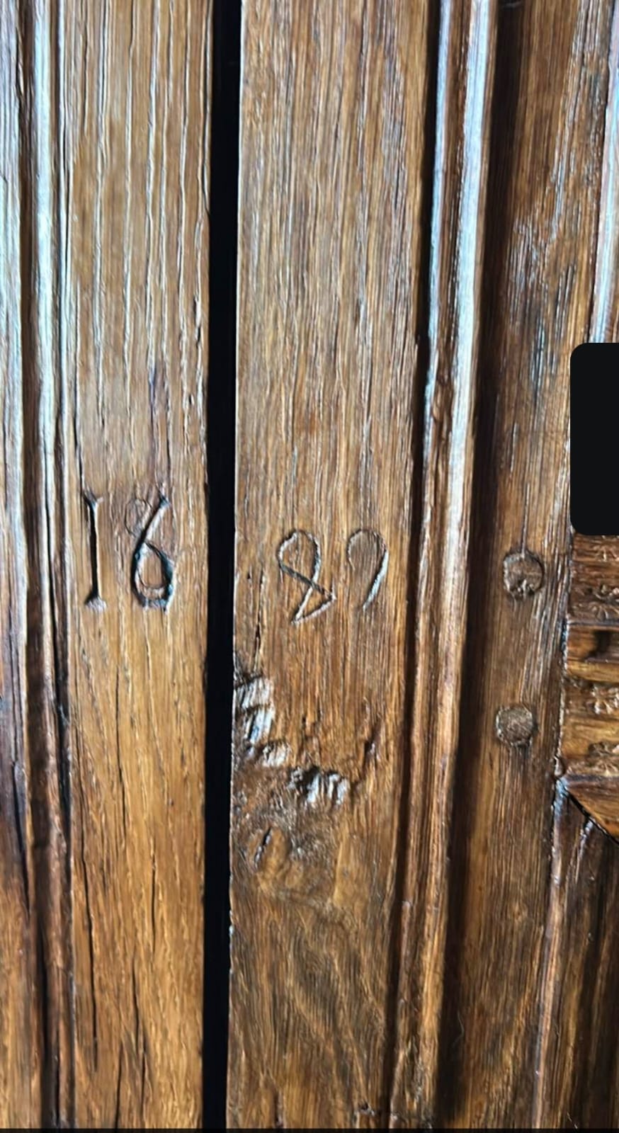 French Breton Style Carved Oak Armoire c. 1689 - 1720