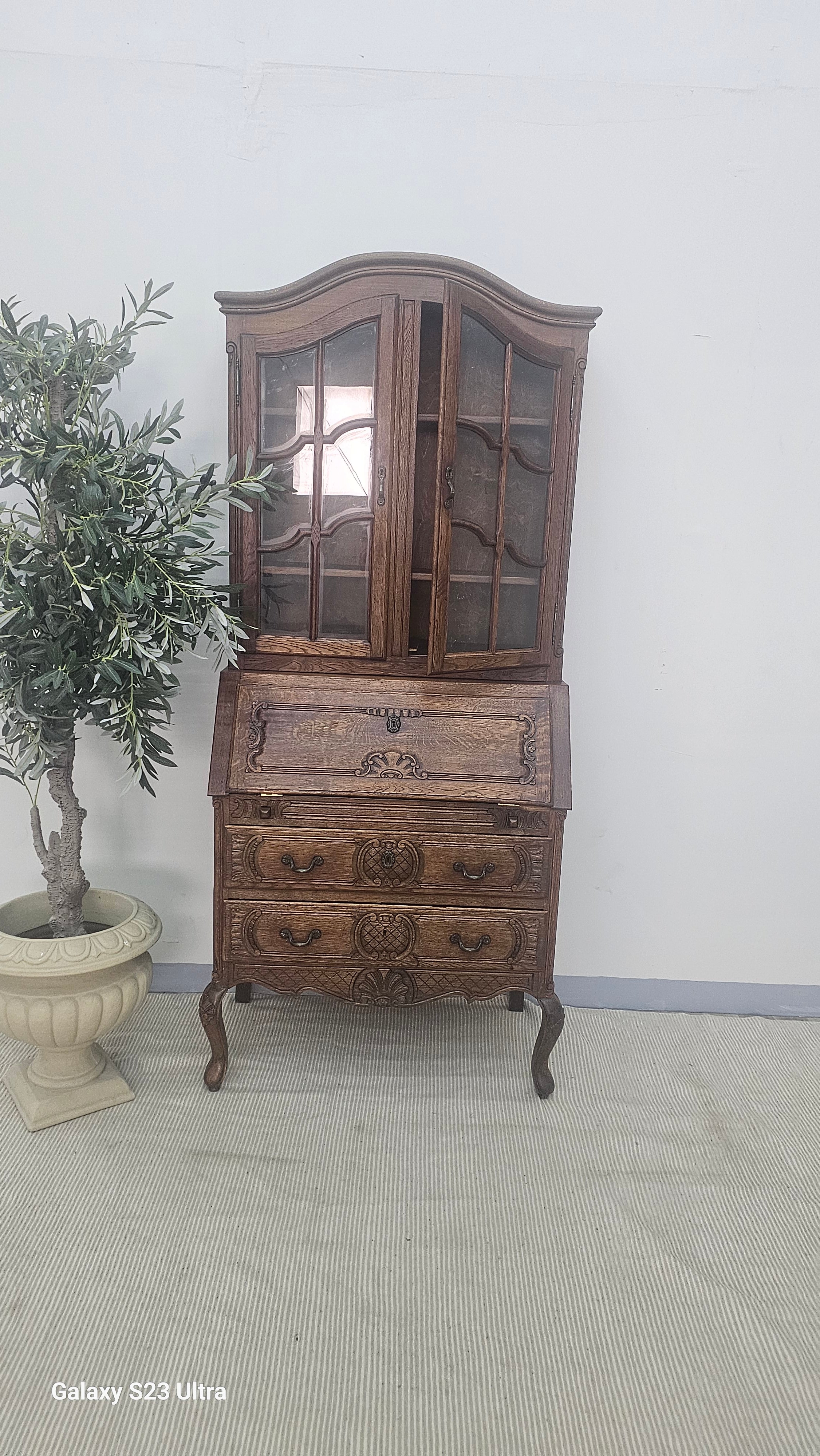 French Provincial Revival Bureau Bookcase