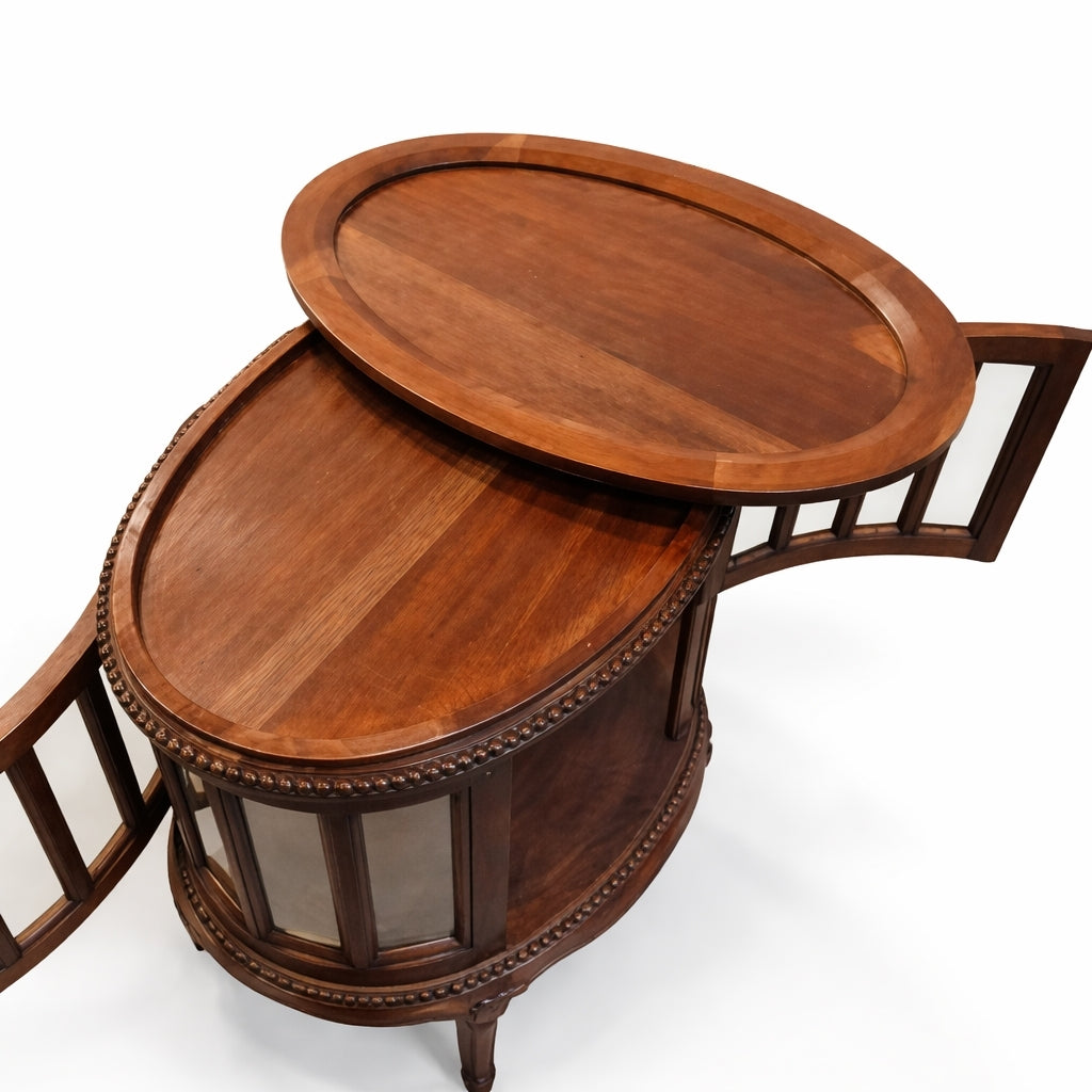 Mahogany Oval Drinks Cabinet