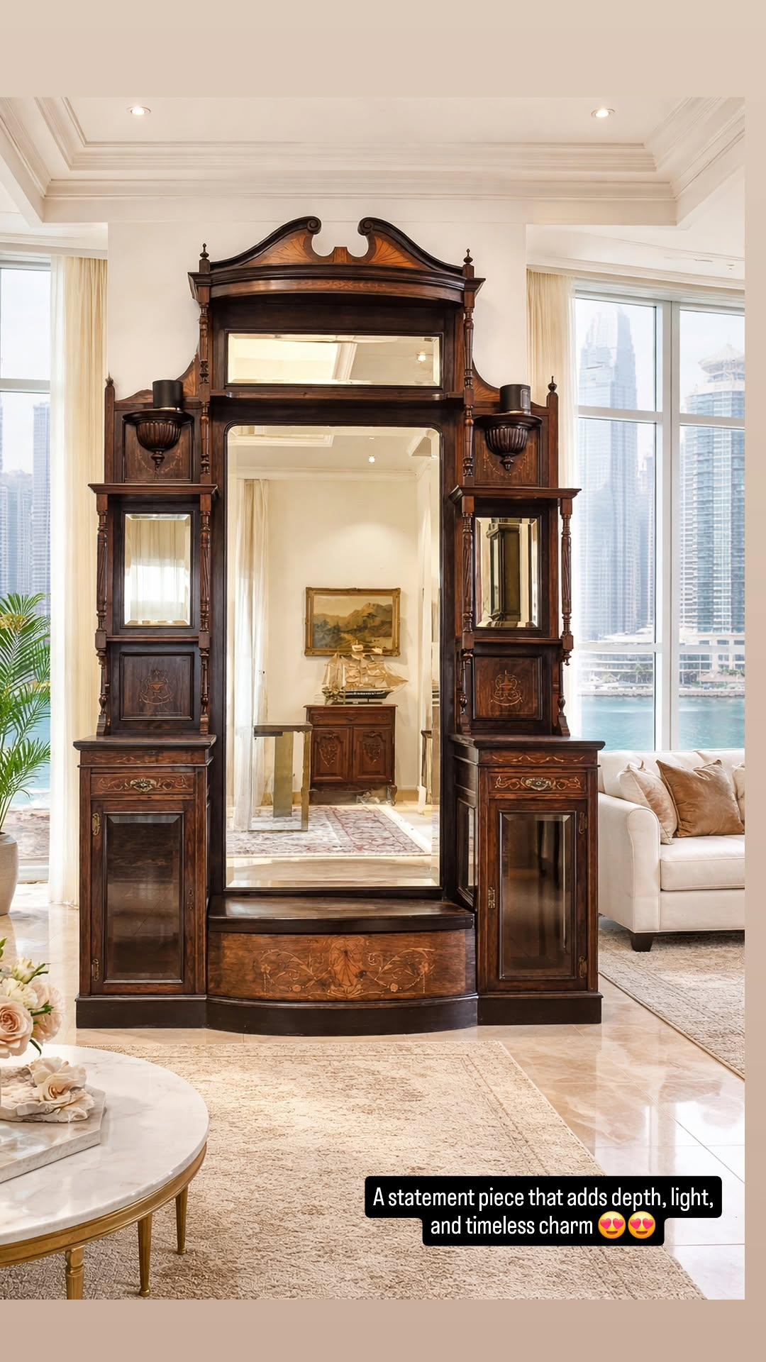 Grand Edwardian Sideboard / Chiffonier