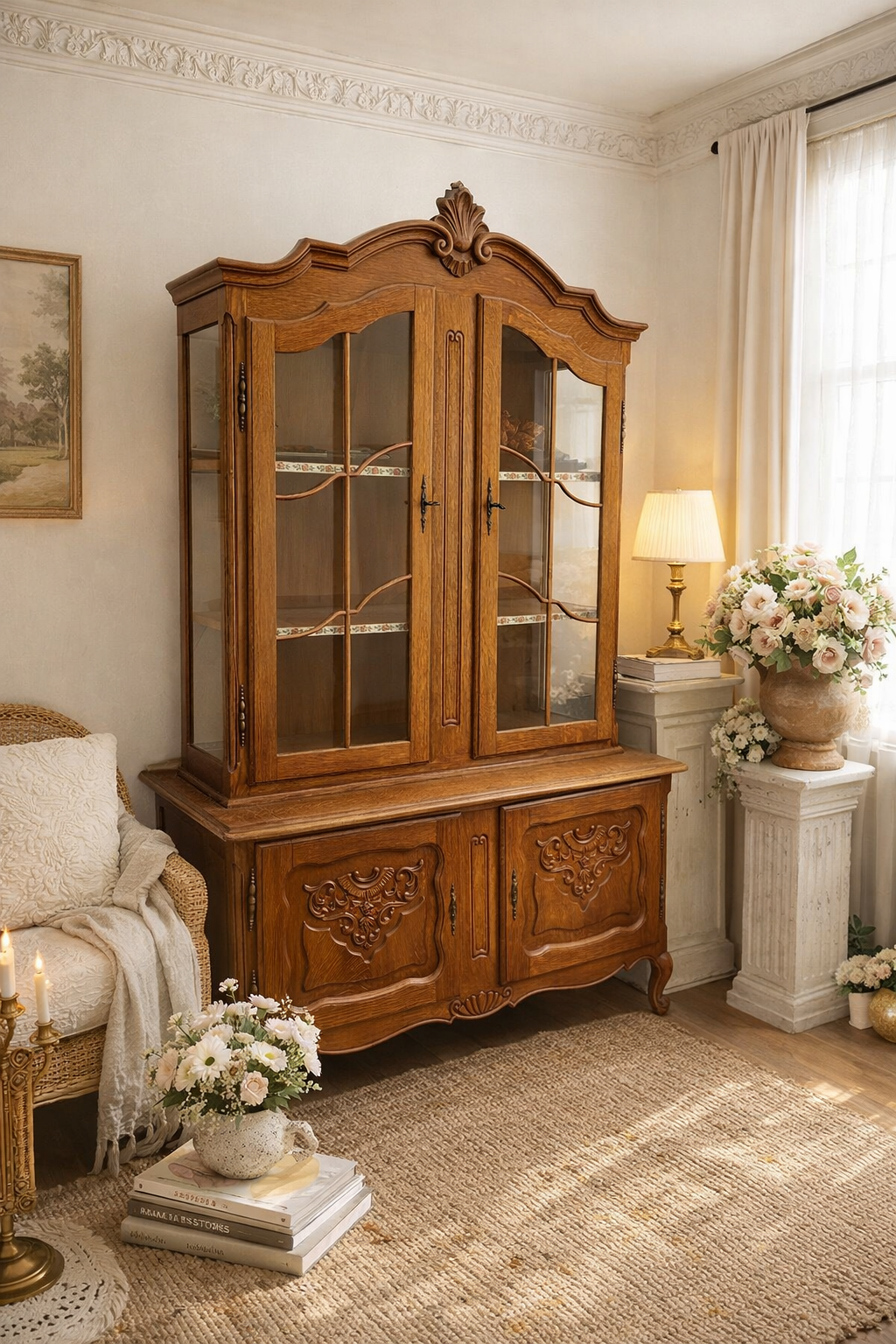 Louis XV Style Display Cabinet – Vintage Furniture House