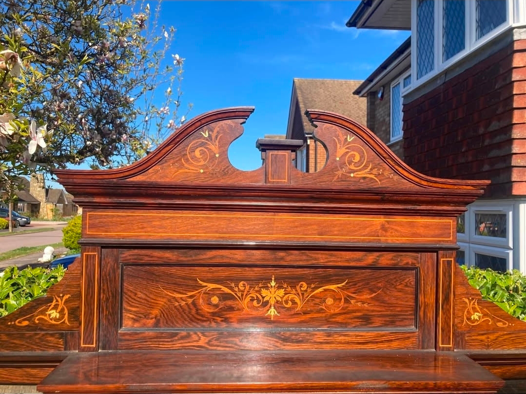 Tall Edwardian Chiffonier with Satinwood Inlay circa 1900
