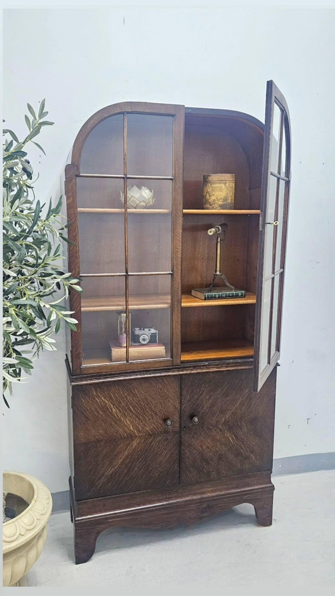 Arached Glazed Display Cabinet