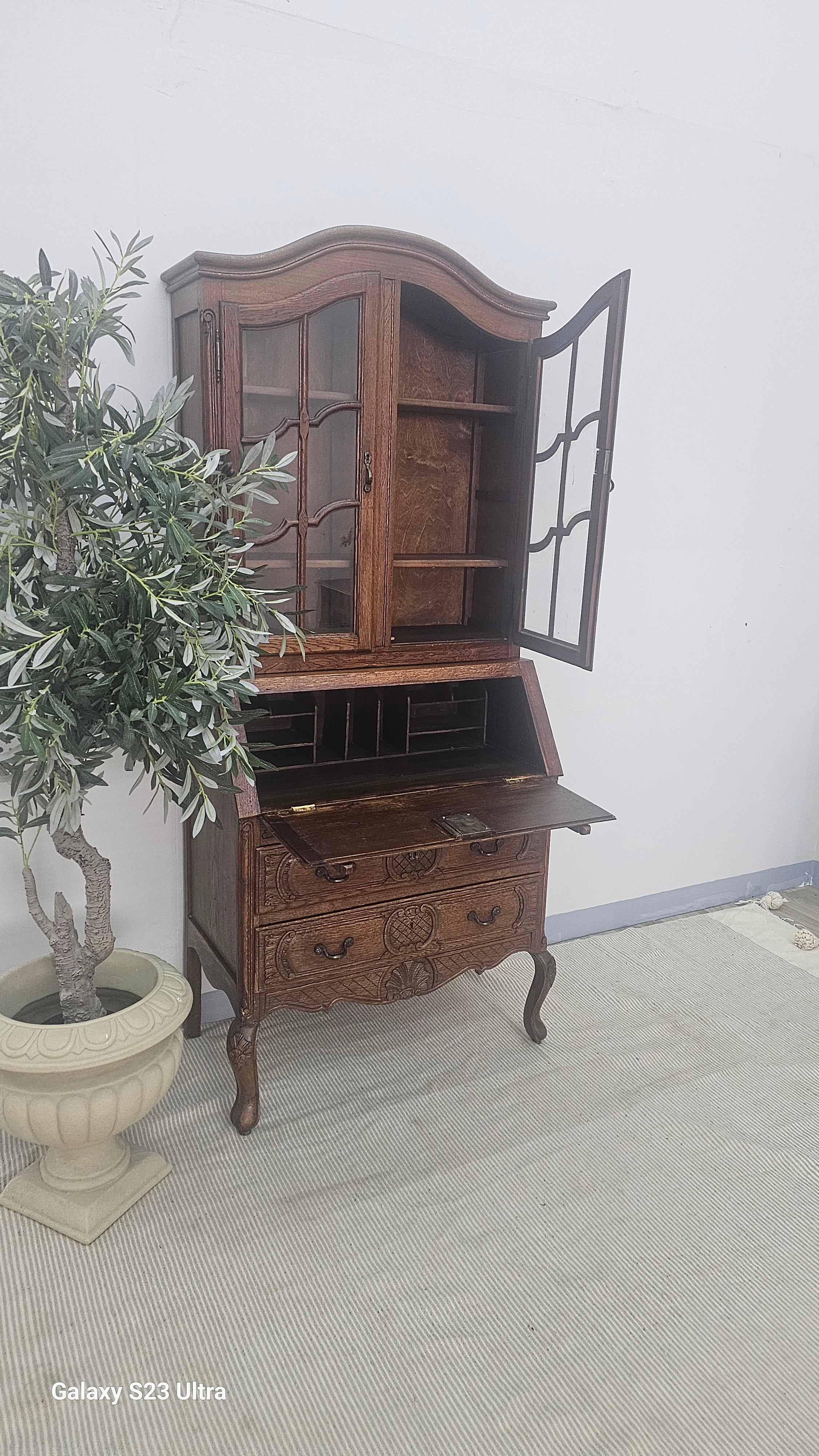French Provincial Revival Bureau Bookcase