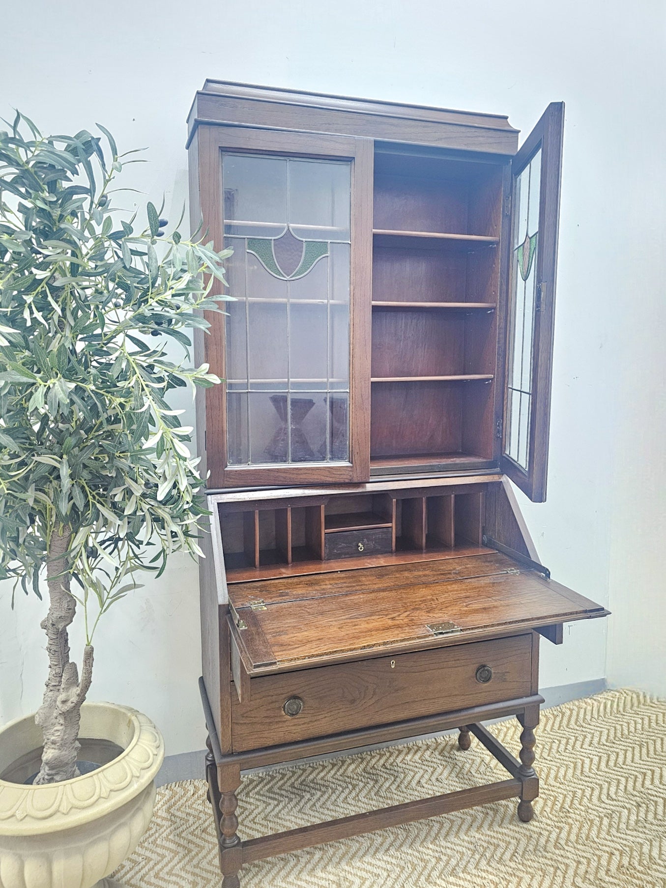 Edwardian Bureau Bookcase