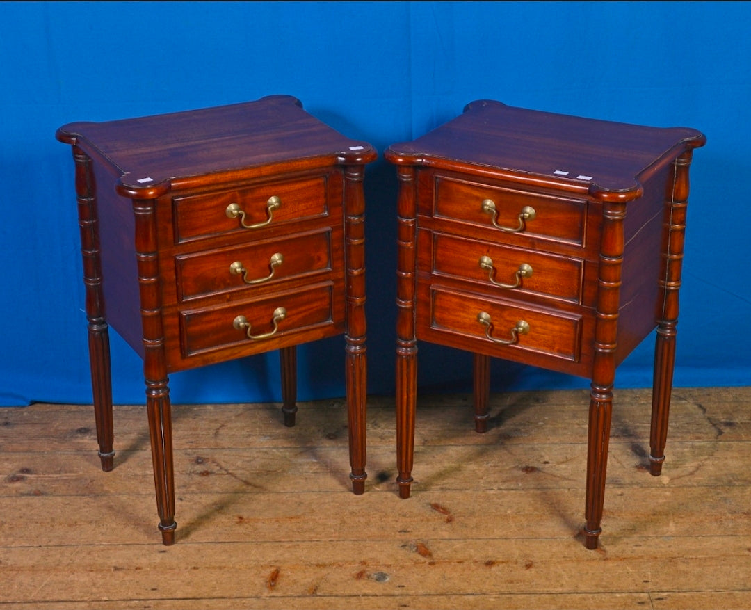 Mahogany bedside tables