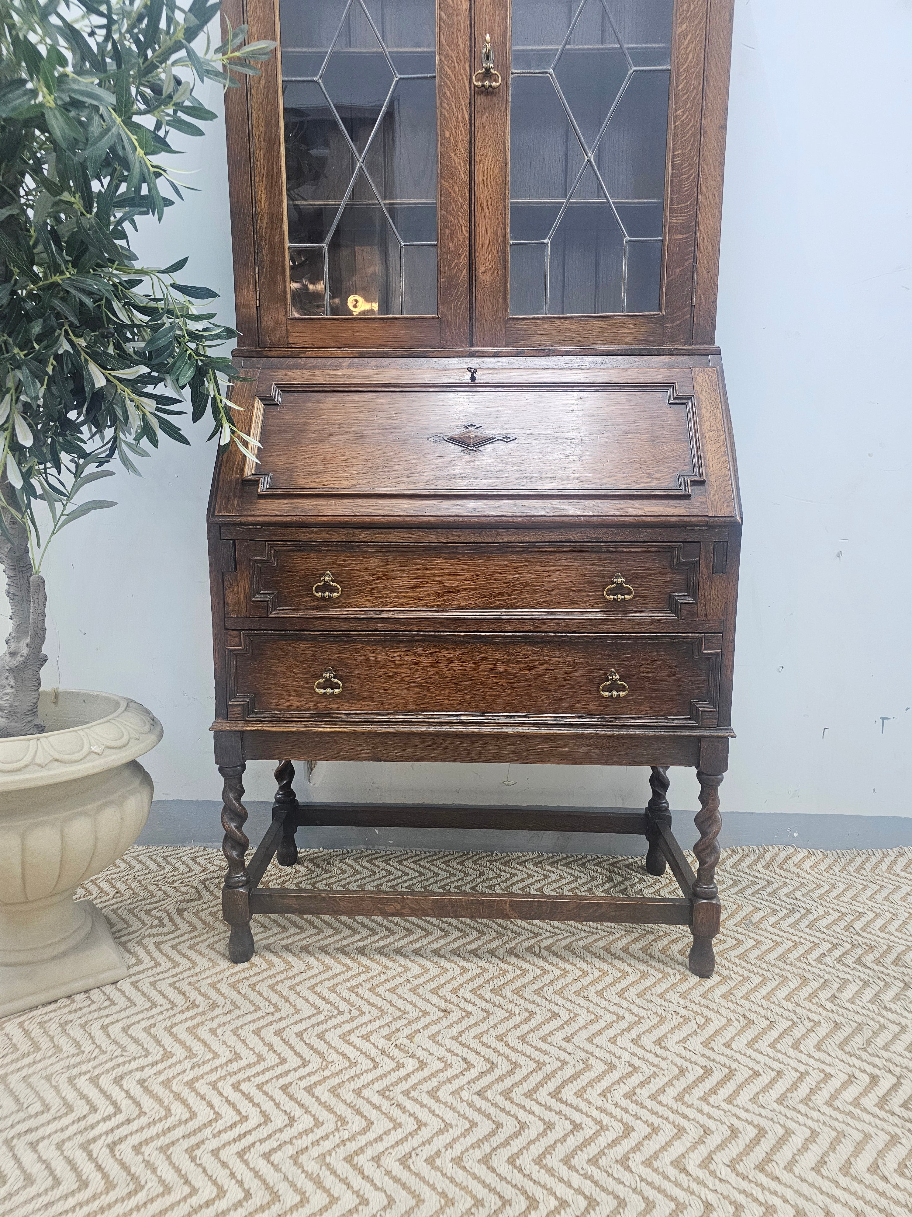 Edwardian Bureau Bookcase