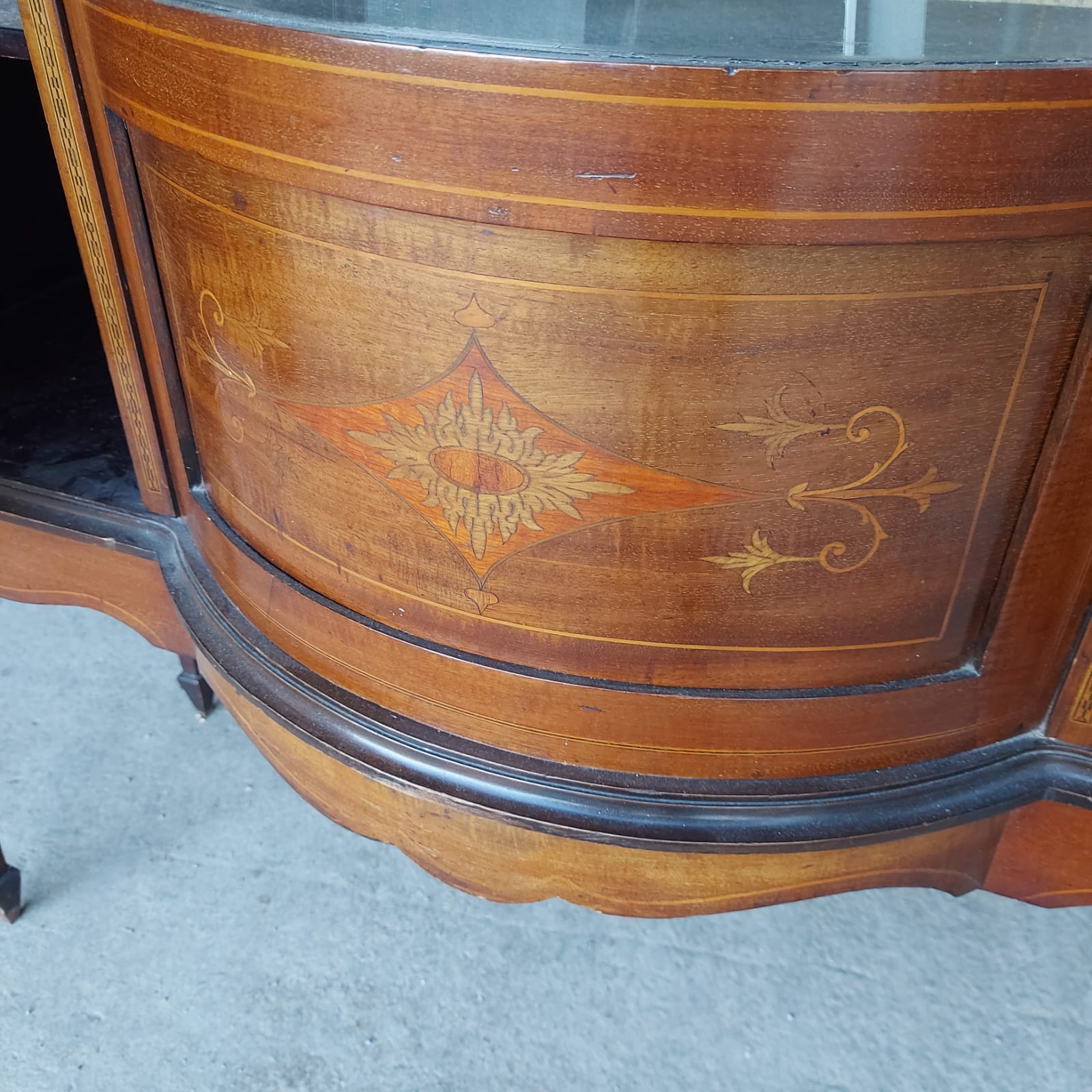 Edwardian Inlaid Display Cabinet c. 1910