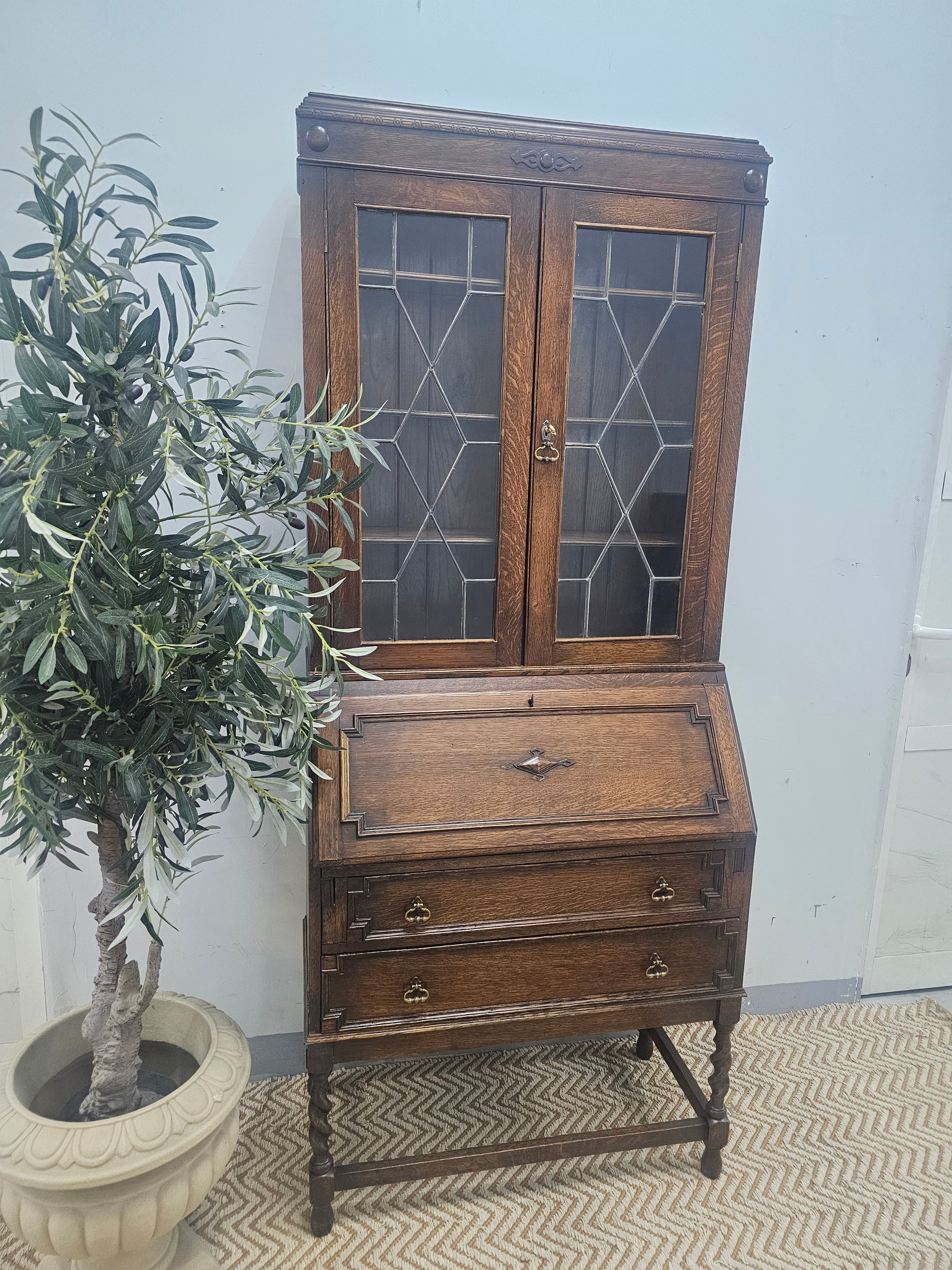 Edwardian Bureau Bookcase