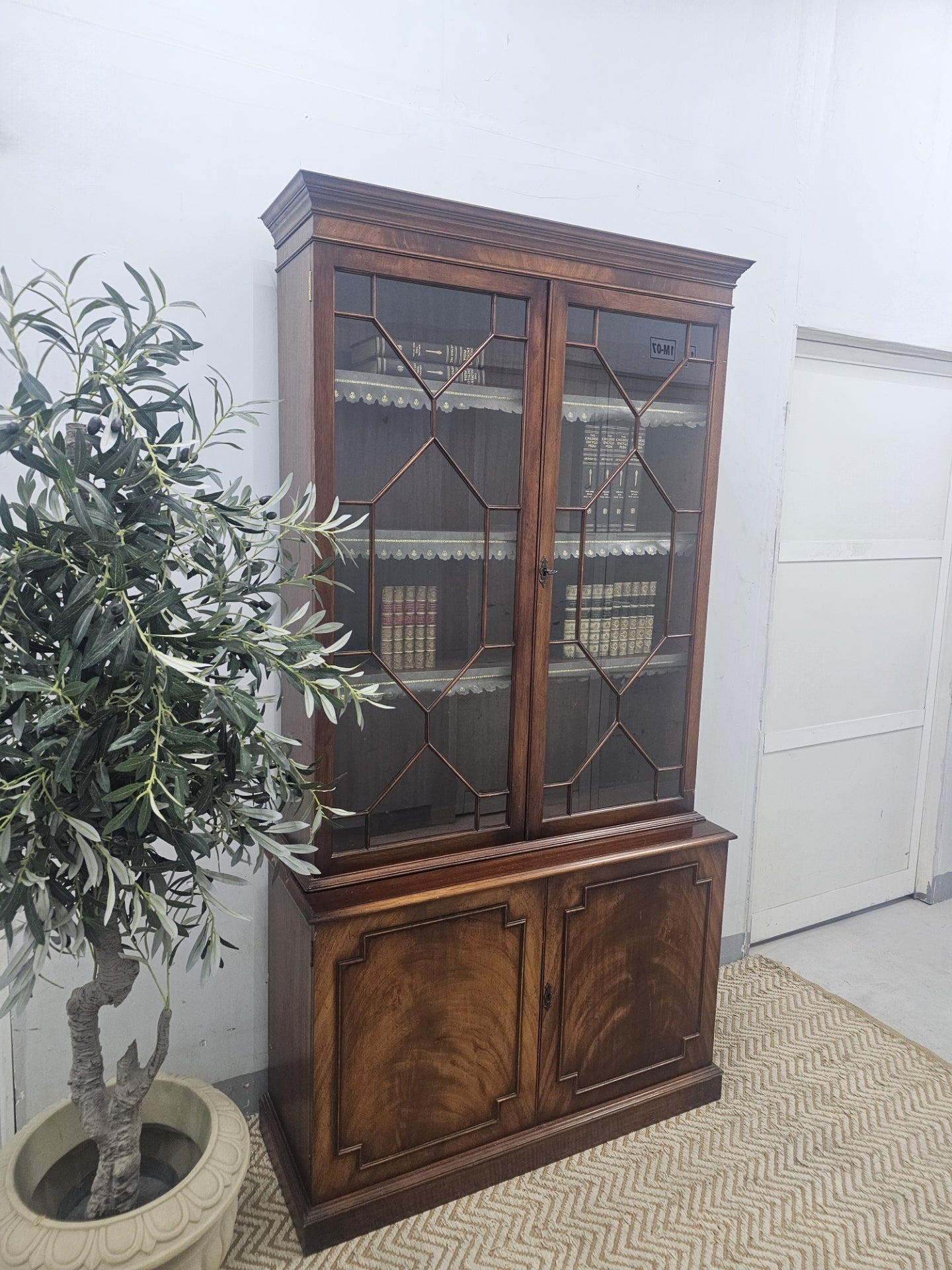 Vintage English Mahogany Bookcase