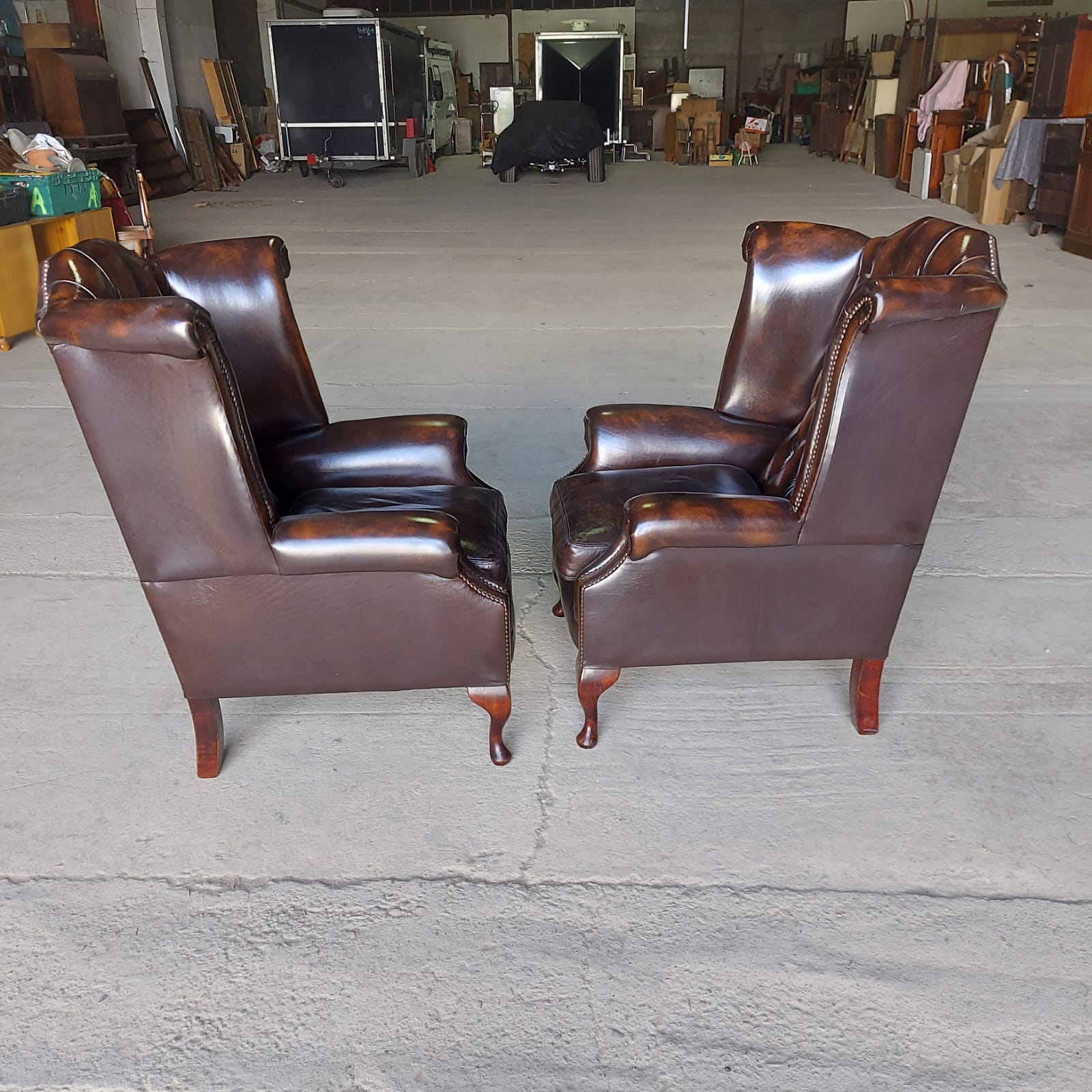 Vintage Leather Chesterfield Suite
