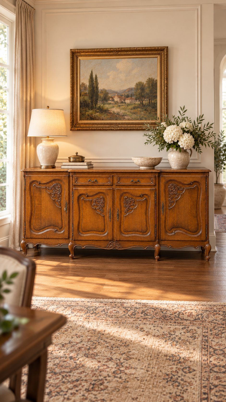 Louis XV Style Oak Buffet c. 1930