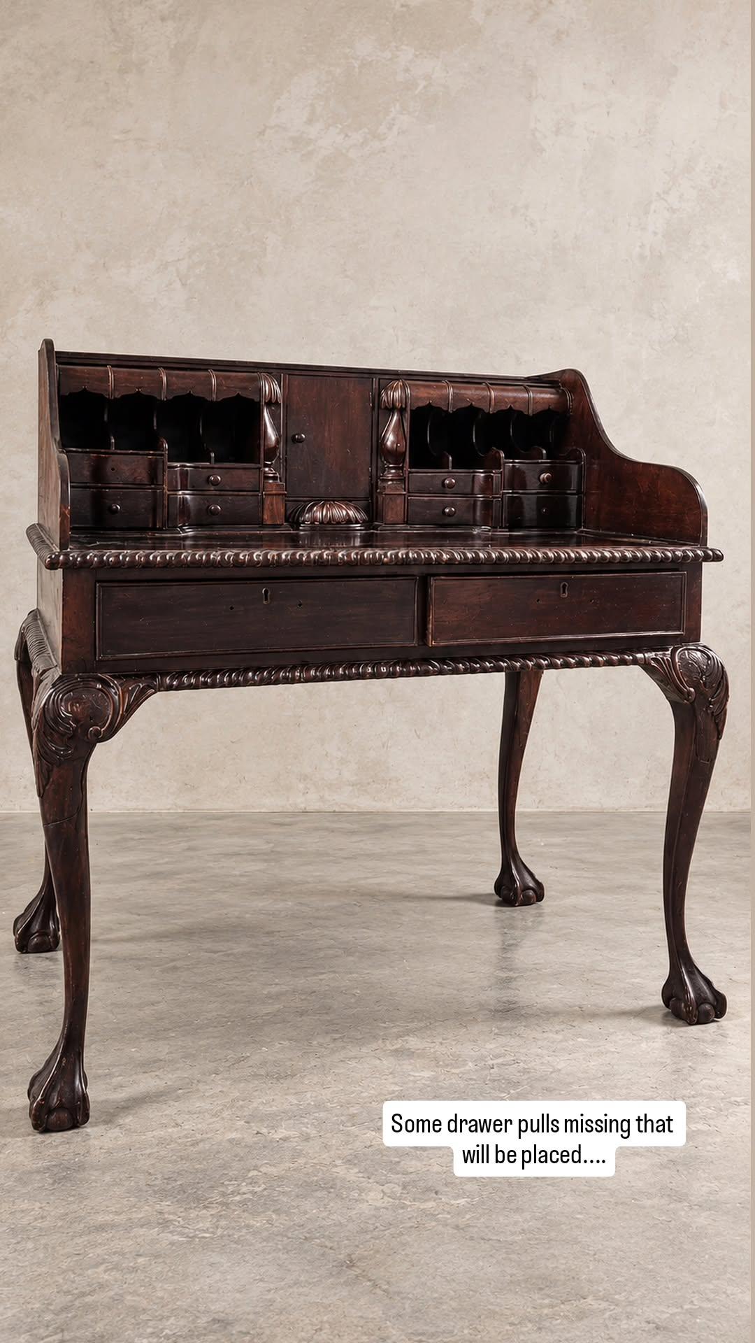 Chippendale Style Mahogany Escritoire
