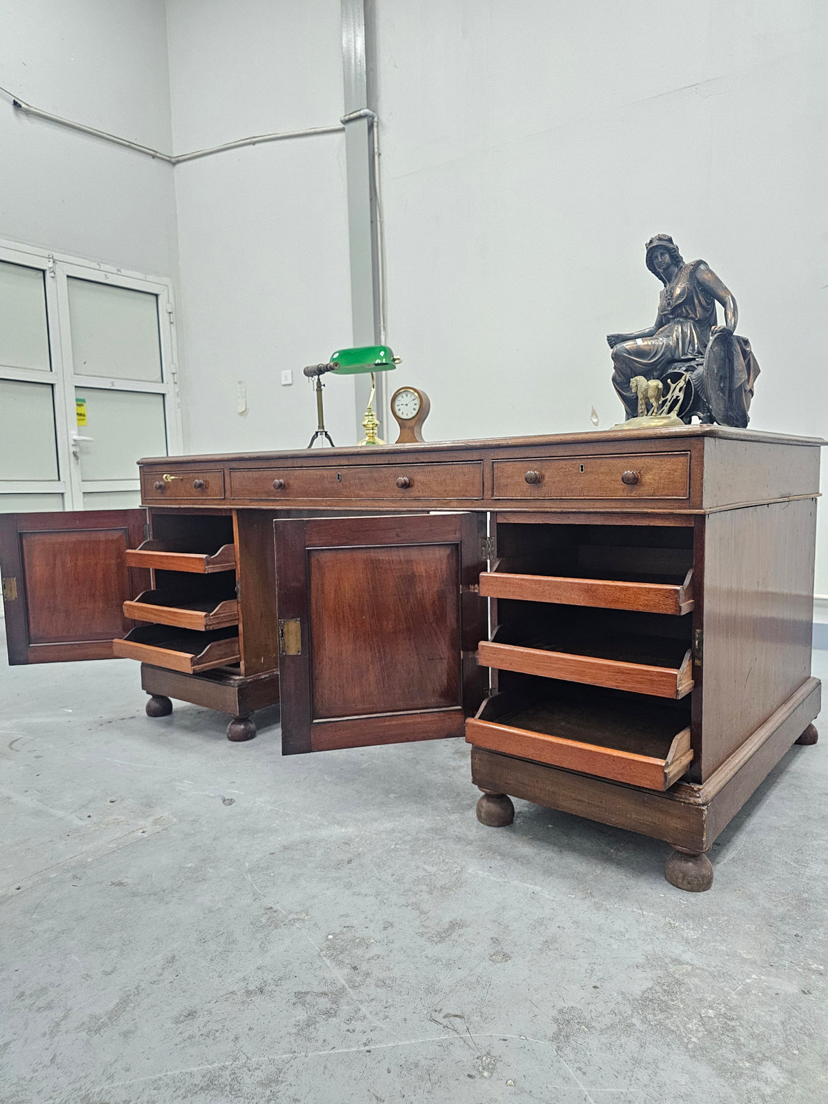 Mahogany Partners Desk c. 1880