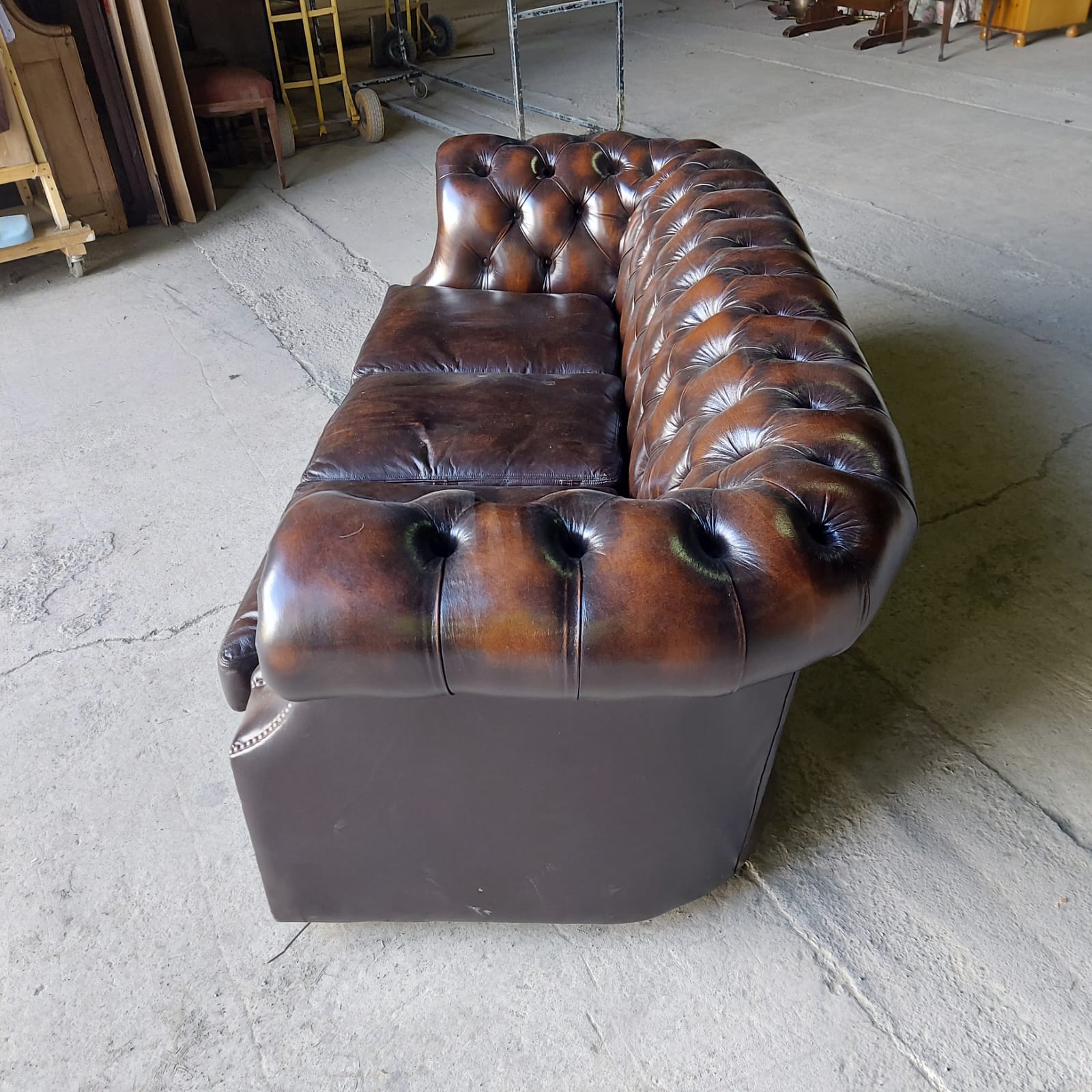 Vintage Leather Chesterfield Suite