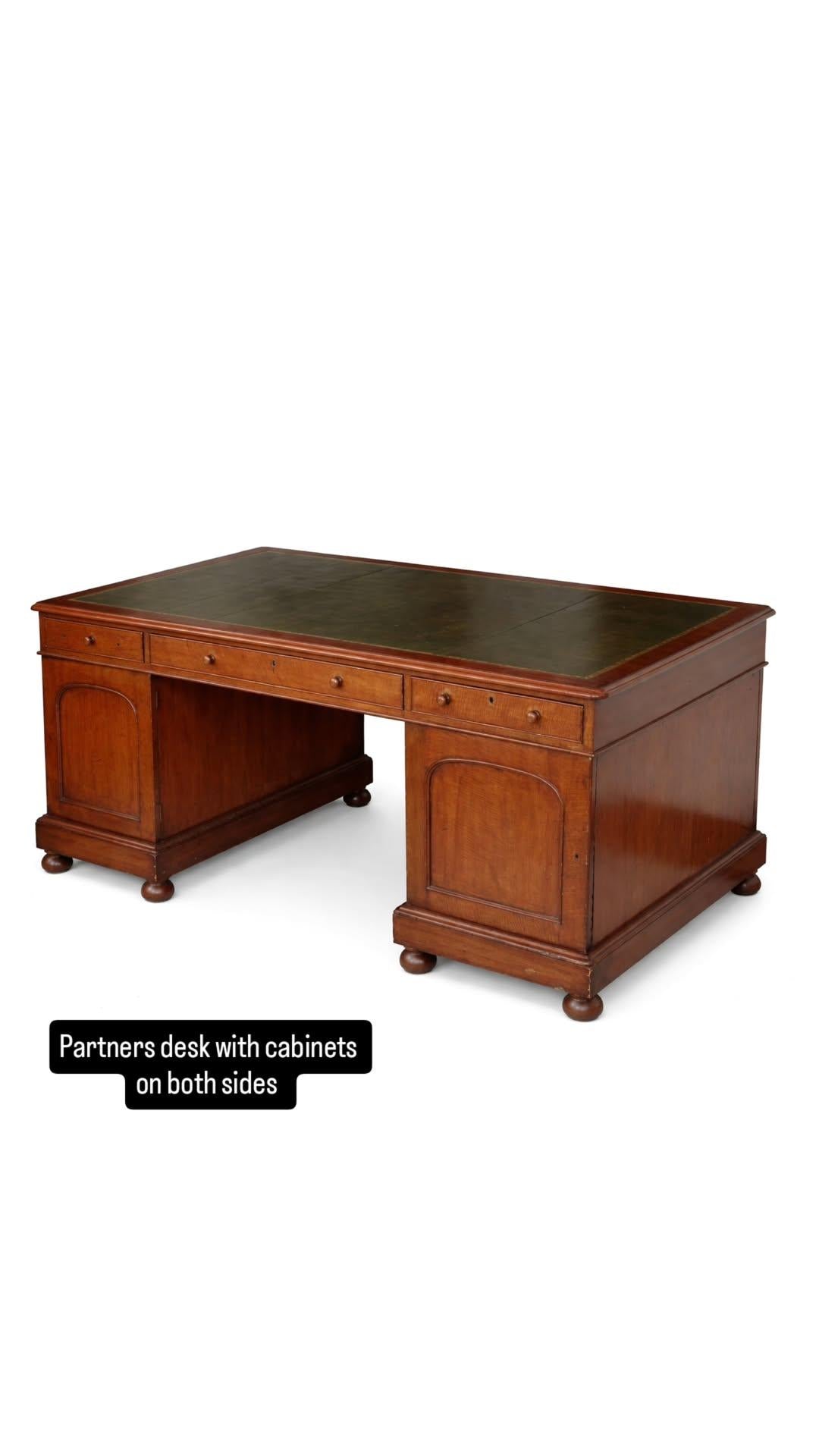 Mahogany Partners Desk c. 1880