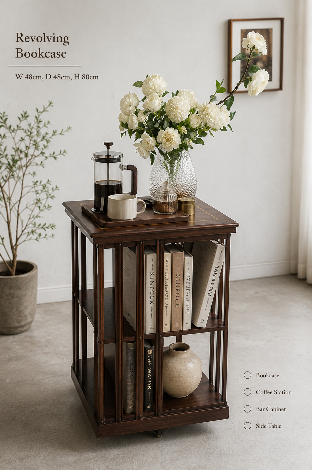 Edwardian Style Revolving Bookcase