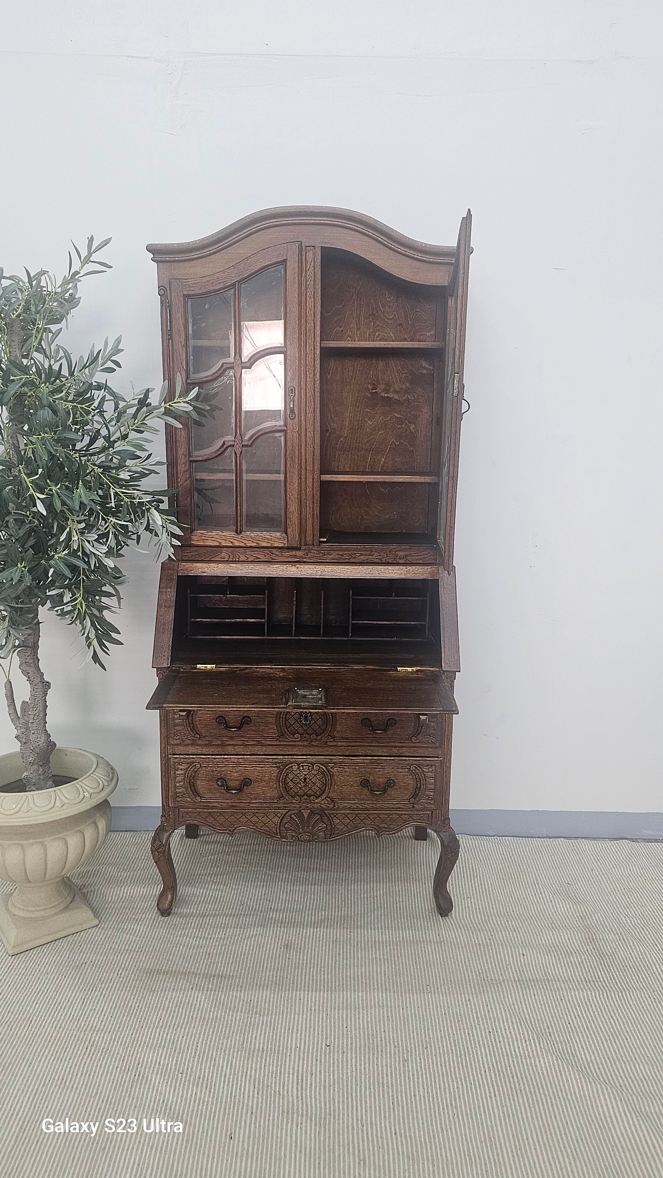 French Provincial Revival Bureau Bookcase