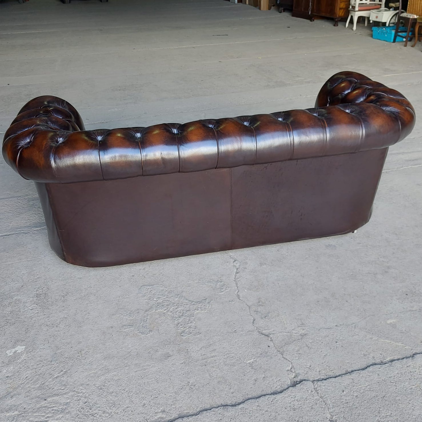 Vintage Leather Chesterfield Suite