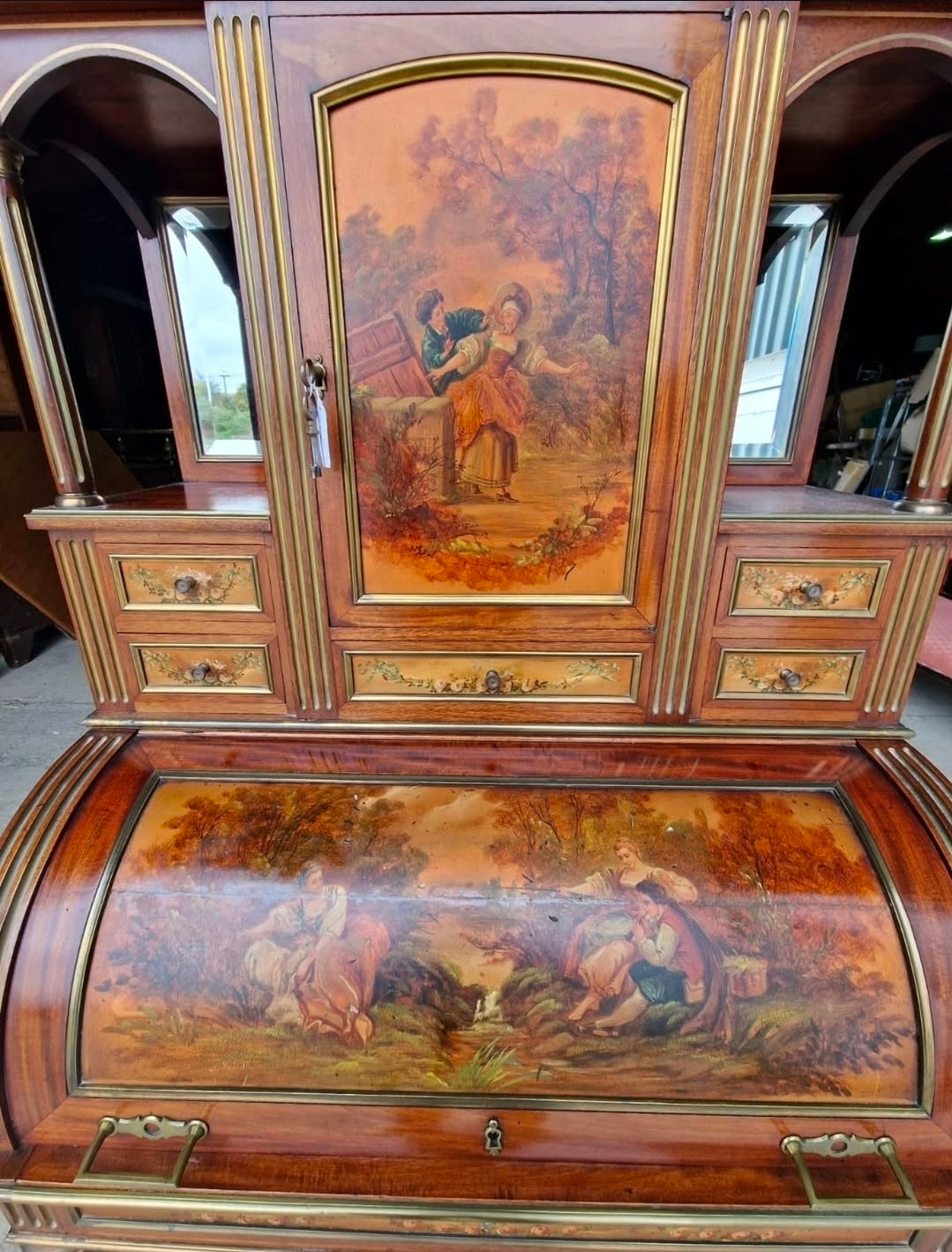 Louis XVI revival bureau à cylindre