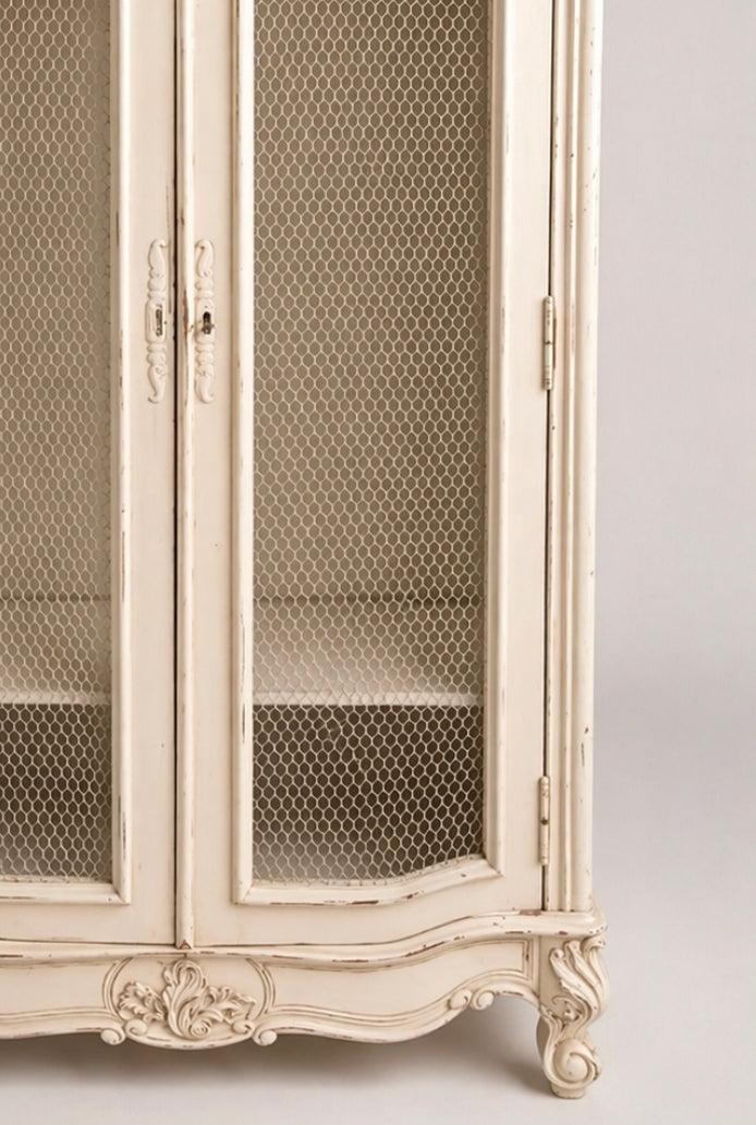 Shabby Chic Mesh Armoire