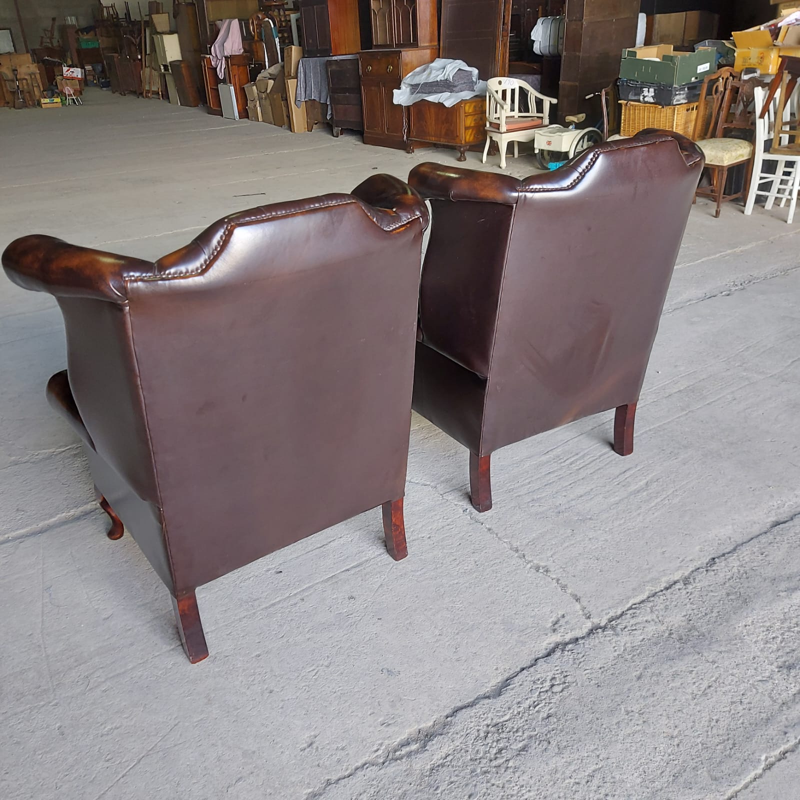 Vintage Leather Chesterfield Suite