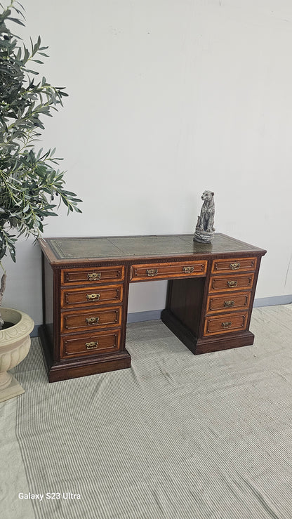 Mahogany Twin Pedestal Desk, Circa 1880