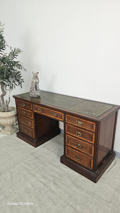 Mahogany Twin Pedestal Desk, Circa 1880