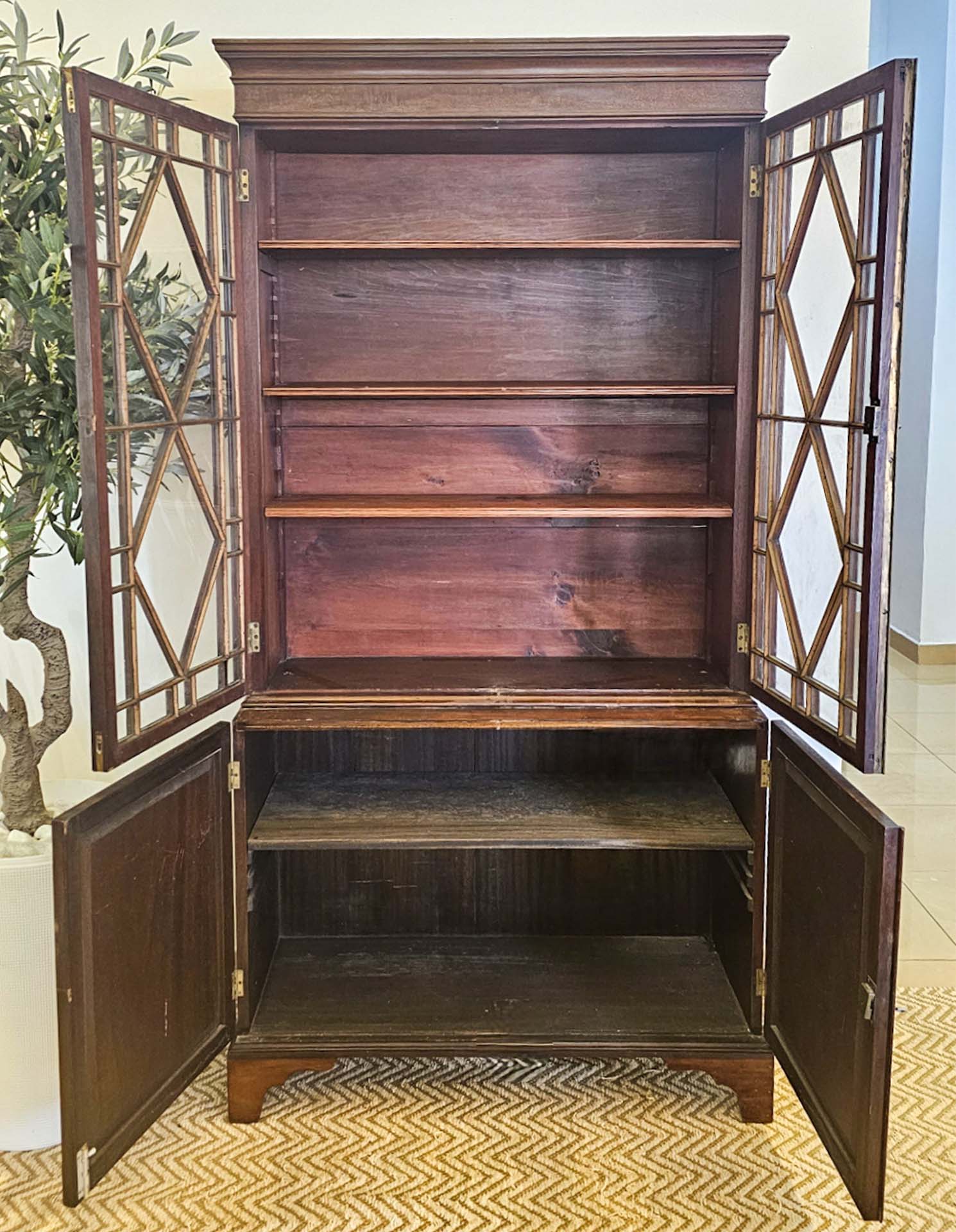 Vintage English Mahogany Bookcase