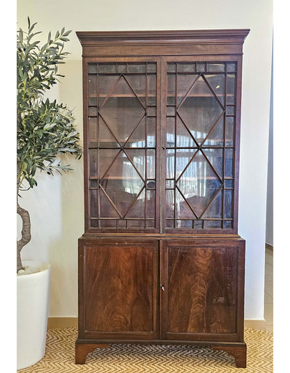 Vintage English Mahogany Bookcase