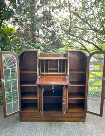 Vintage Side by Side Bureau & Bookcase