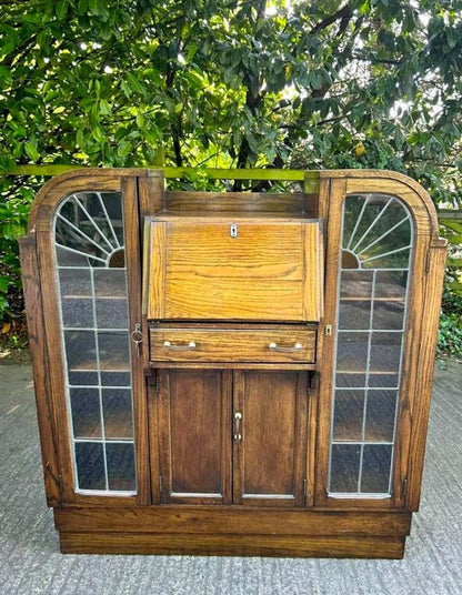 Vintage Side by Side Bureau & Bookcase