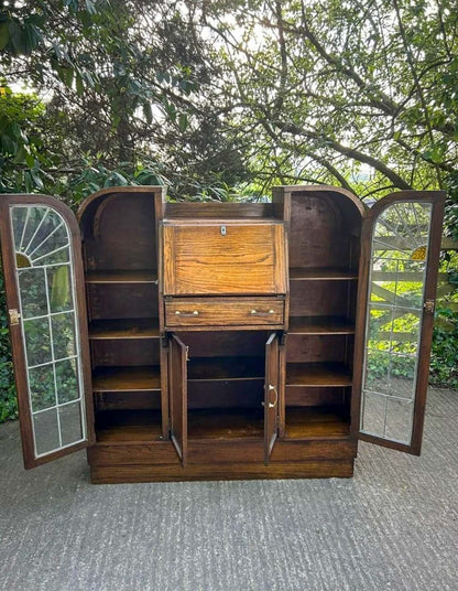 Vintage Side by Side Bureau & Bookcase