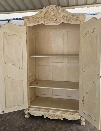 Highly Ornate French Style Armoire - Pair Available