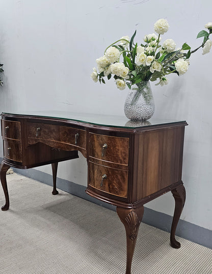 Burr Walnut Console / Desk