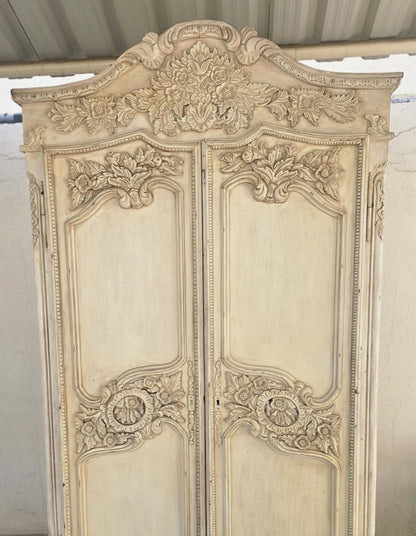 Highly Ornate French Style Armoire - Pair Available