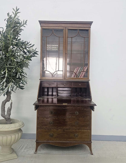 Georgian Style Bureau Bookcase, Circa 1950