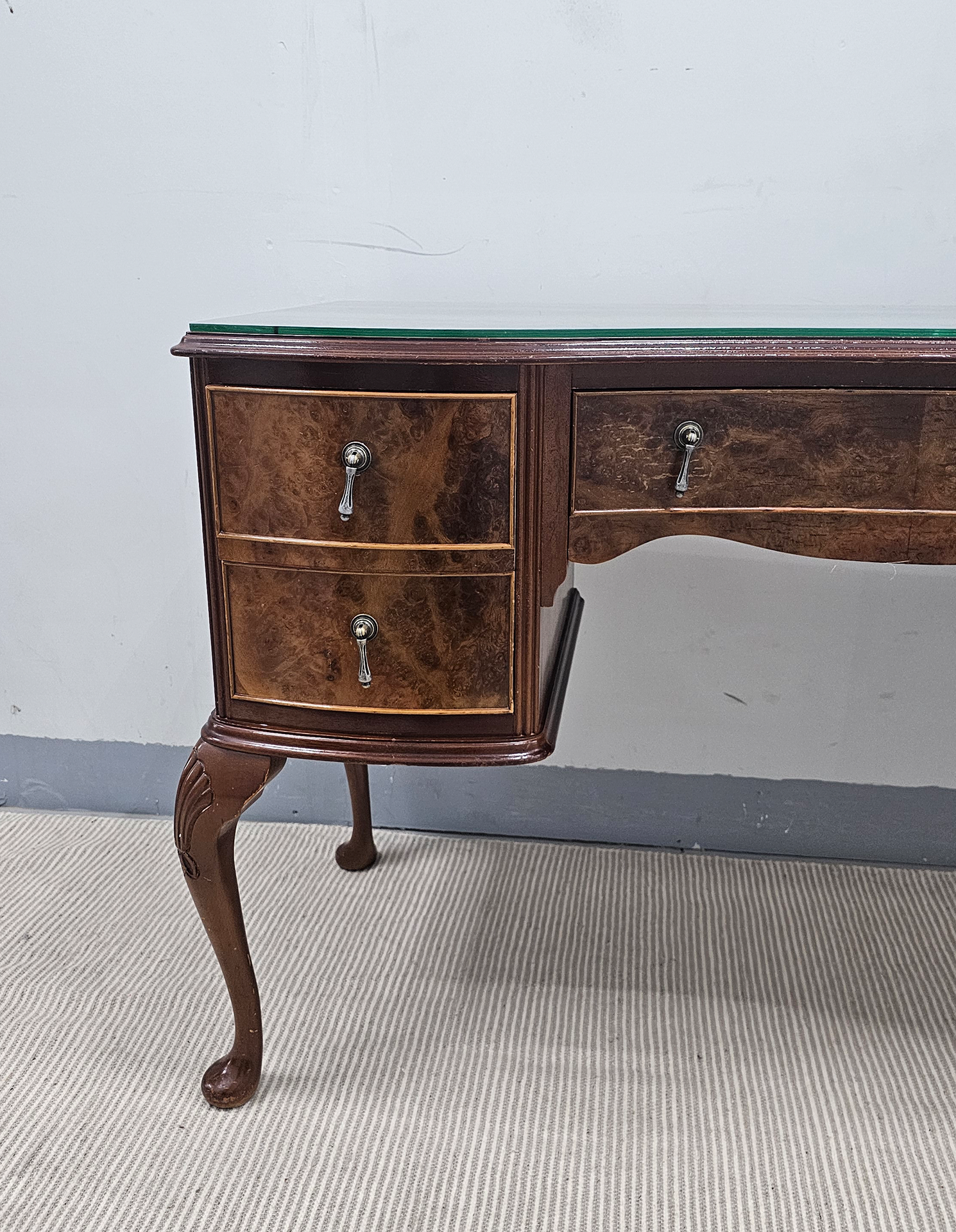 Burr Walnut Console / Desk