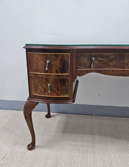 Burr Walnut Console / Desk