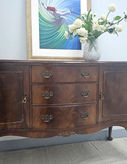 Mahogany Serpentine  Sideboard