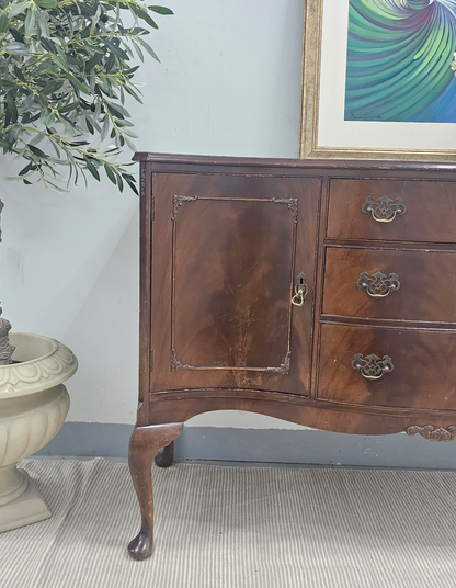 Mahogany Serpentine  Sideboard