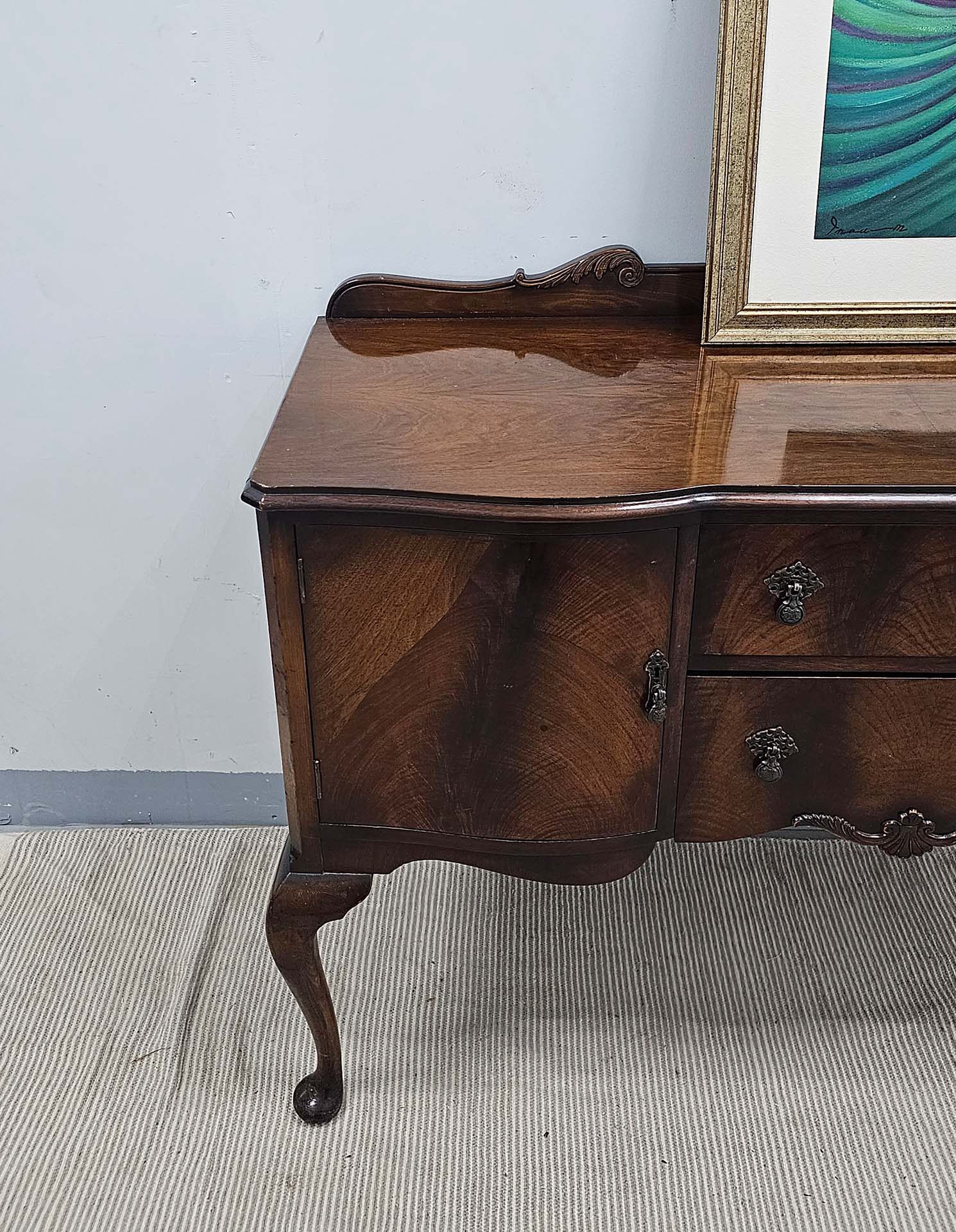 Mahogany Sideboard with Tall Legs