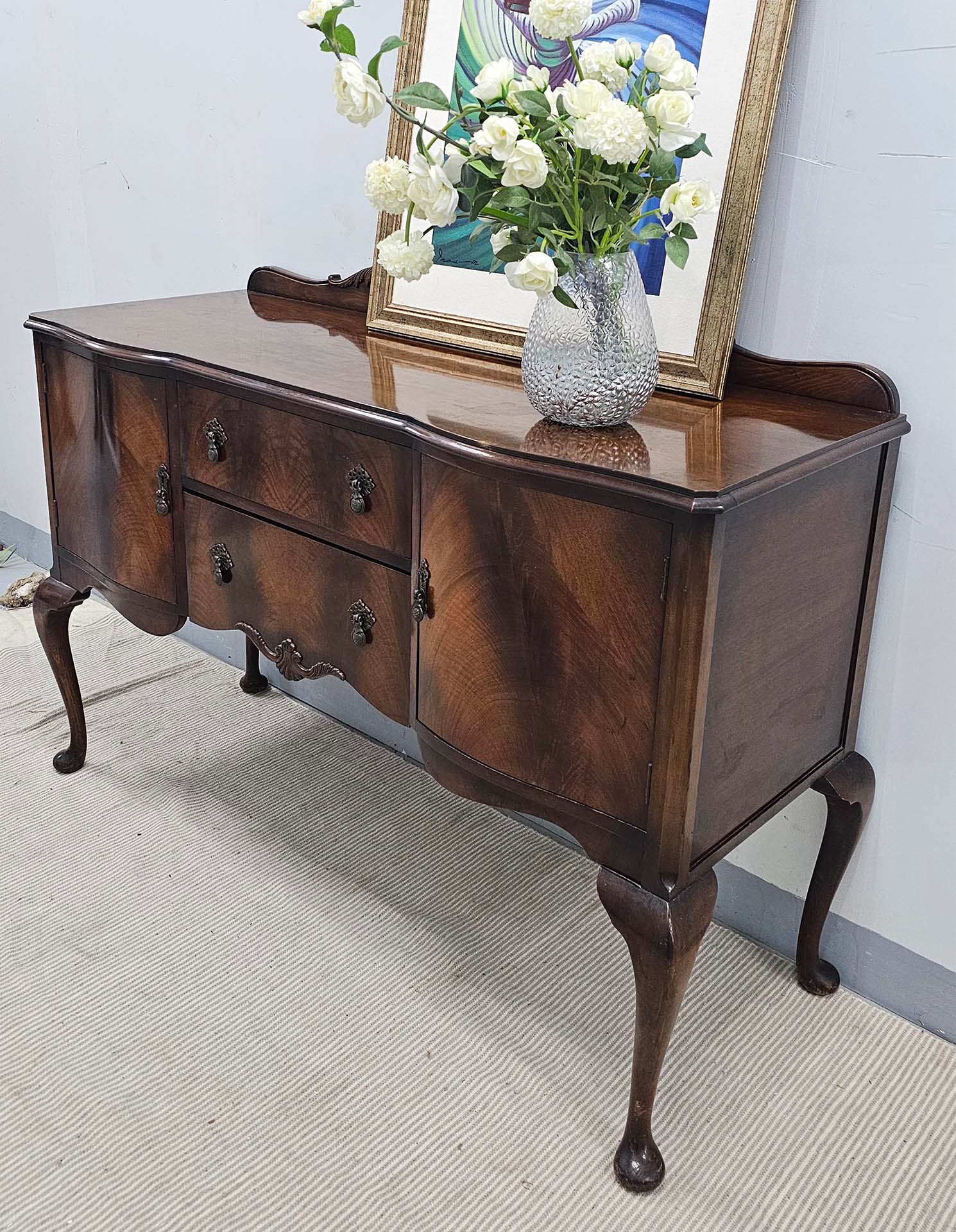 Mahogany Sideboard with Tall Legs